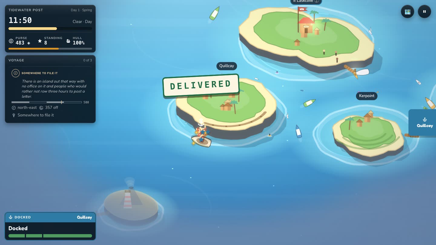 A delivery stamped at the quay