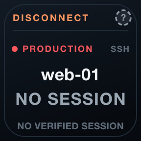 Disconnect: End one identified OpenSSH session through its control socket.