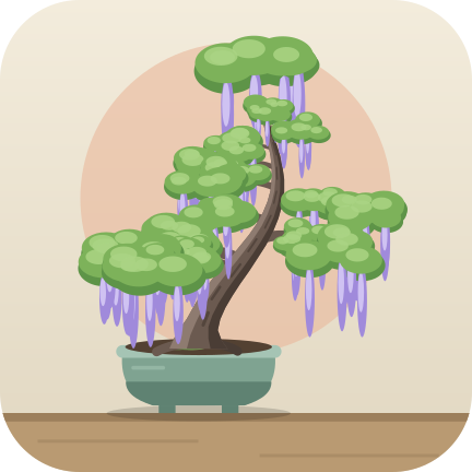 Wisteria: hangs in spring