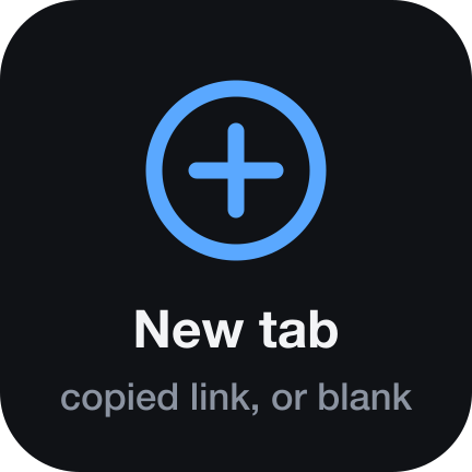 New tab — its own action