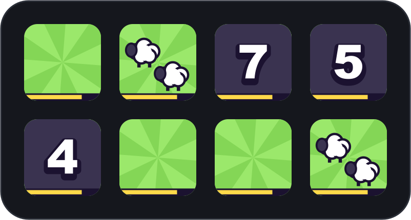 How many sheep: count, then answer