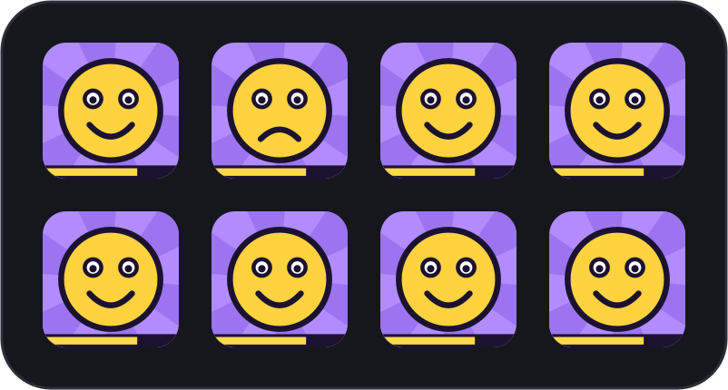 Odd one out: one face is not like the others