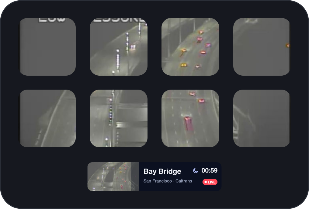 Bay Bridge: live video, after midnight