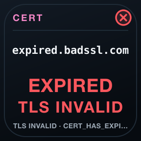 Verified, never relaxed