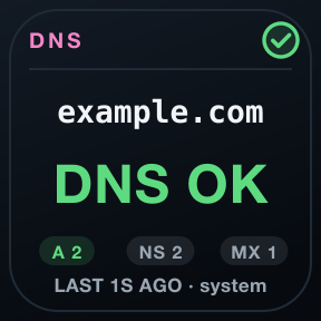 DNS Watch: Records, expectations and changes against a baseline.