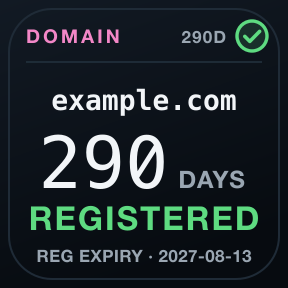 Domain Watch: One domain registration expiry from RDAP.