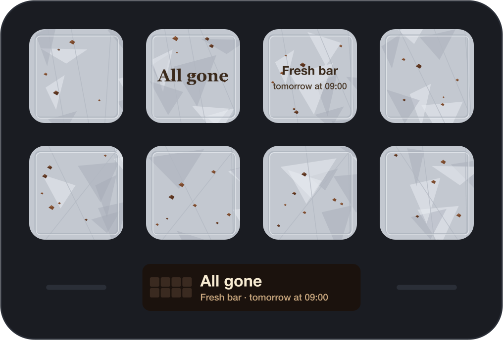 18:20: foil and crumbs