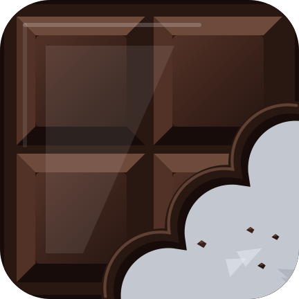 Dark: small, sharp squares