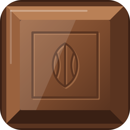 Milk: a cocoa pod pressed into it