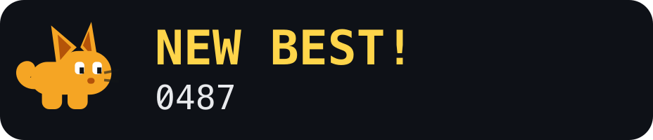 A new best. Celebrated here, and with confetti across the keys.