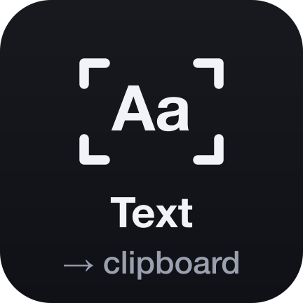 Copy text: the words in an area