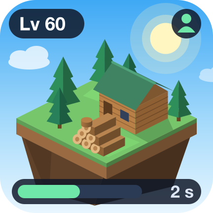 Lumber camp, every 8 s