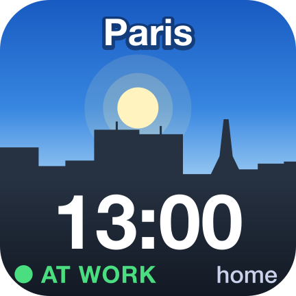 Paris, 13:00, midday