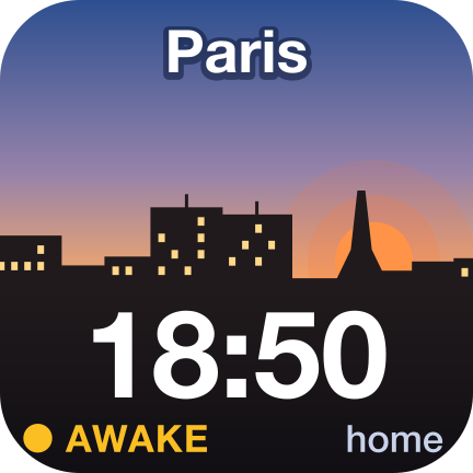 Paris, 18:50, sunset