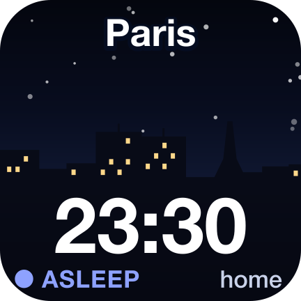 Paris, 23:30, asleep