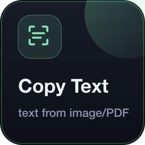 Copy Text: out of images and scans, offline
