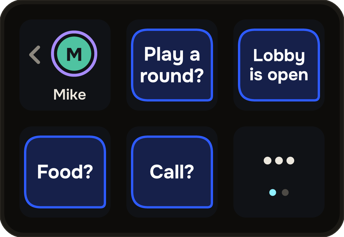 Your messages — one tap sends