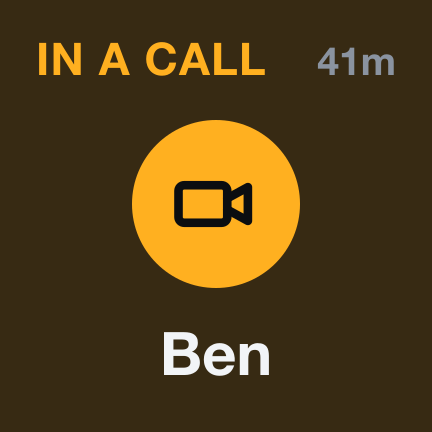 In a call — for 41 minutes