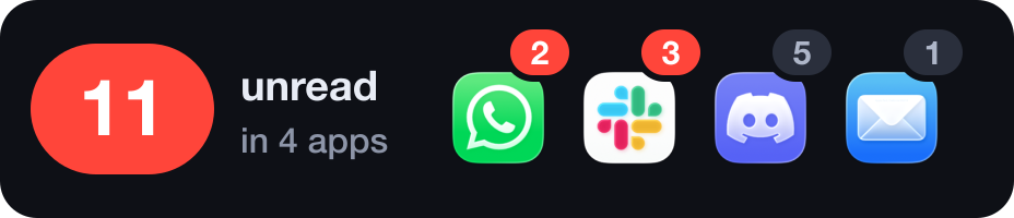 Some seen. Apps you have marked seen move to the back and lose their red.