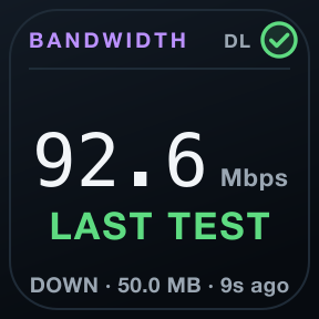 Bandwidth: A bounded download or upload test.