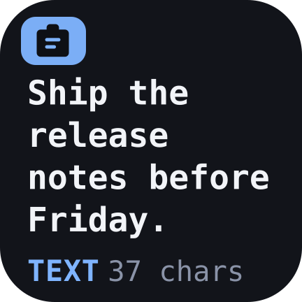 Text — as much as fits, as large as it fits