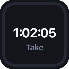 Stopwatch — counts up, no target