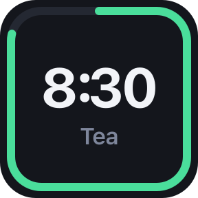 Running — ring shows time left