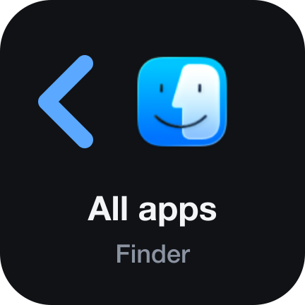 Back — from an app's windows