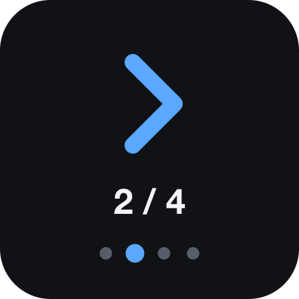 Pager — tap next, hold previous