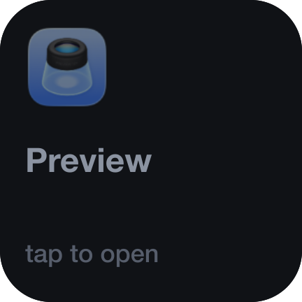 Not running — a tap starts it