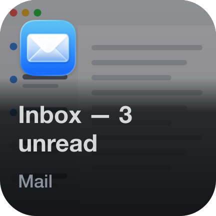 A window — icon, title, app